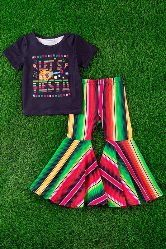 It's Fiesta Time" Serape Printed 2 Piece Set