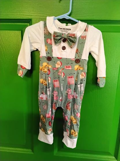 Vintage Christmas Boy sleeper/ outfit